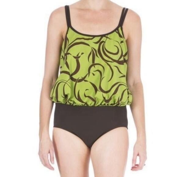 MAINSTREAM Full Coverage Blouson One Piece Swimsuit - Picture 1 of 9